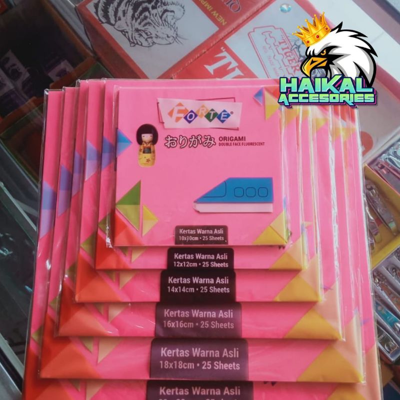 

Kertas Warna Asli Origami FORTE Isi 25 sheets