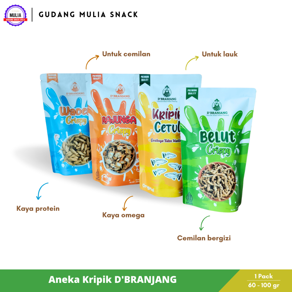 

Belut Rajungan Wader Crispy Kripik Cetul | Keripik D'BRANJANG