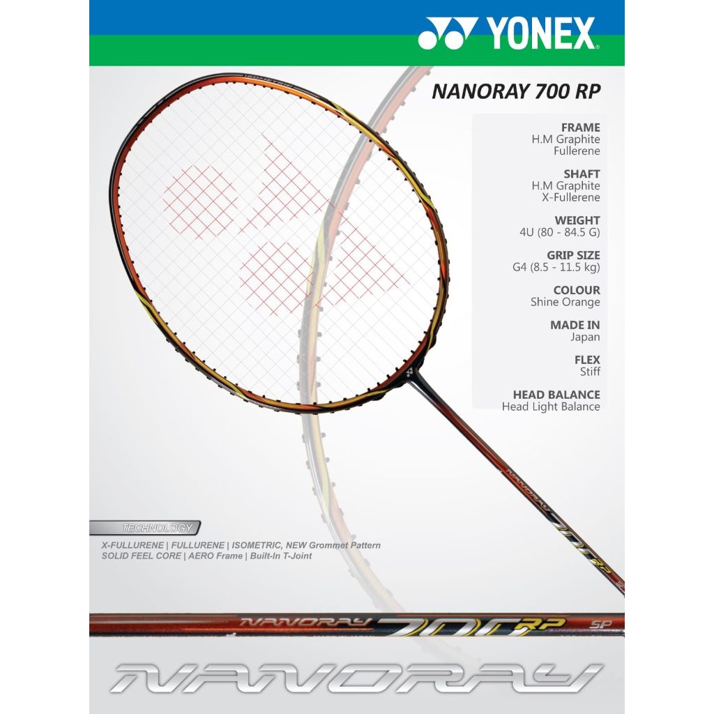 Raket Yonex Nanoray 700 RP Original Japan