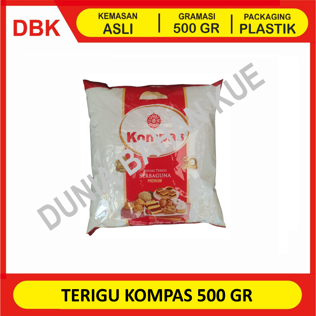 

KOMPAS TEPUNG TERIGU 500 GR / TEPUNG TERIGU KOMPAS