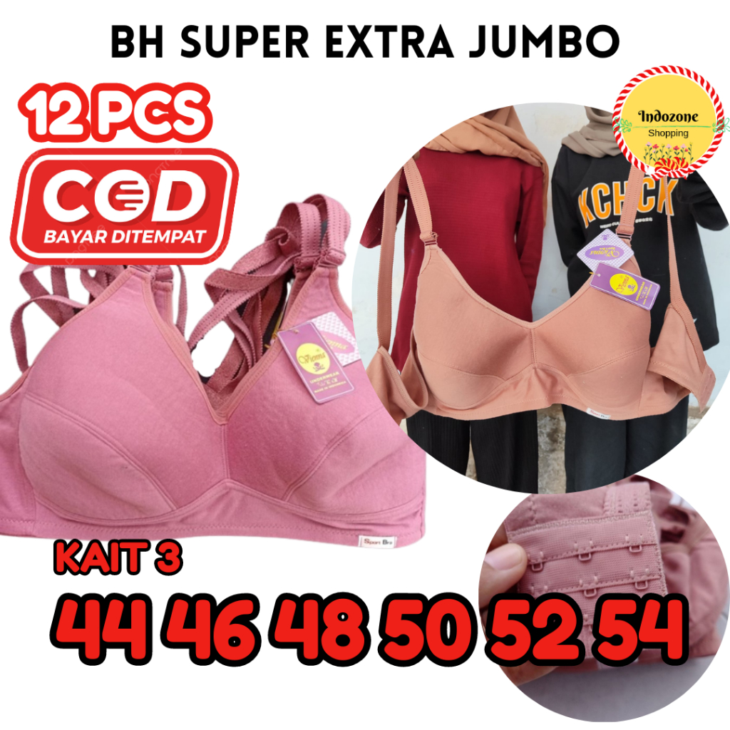PREMIUM Bra Bh Super EXTRA JUMBO BIG SIZE 40 46 48 50 52 54 BH BRA WANITA REMAJA
