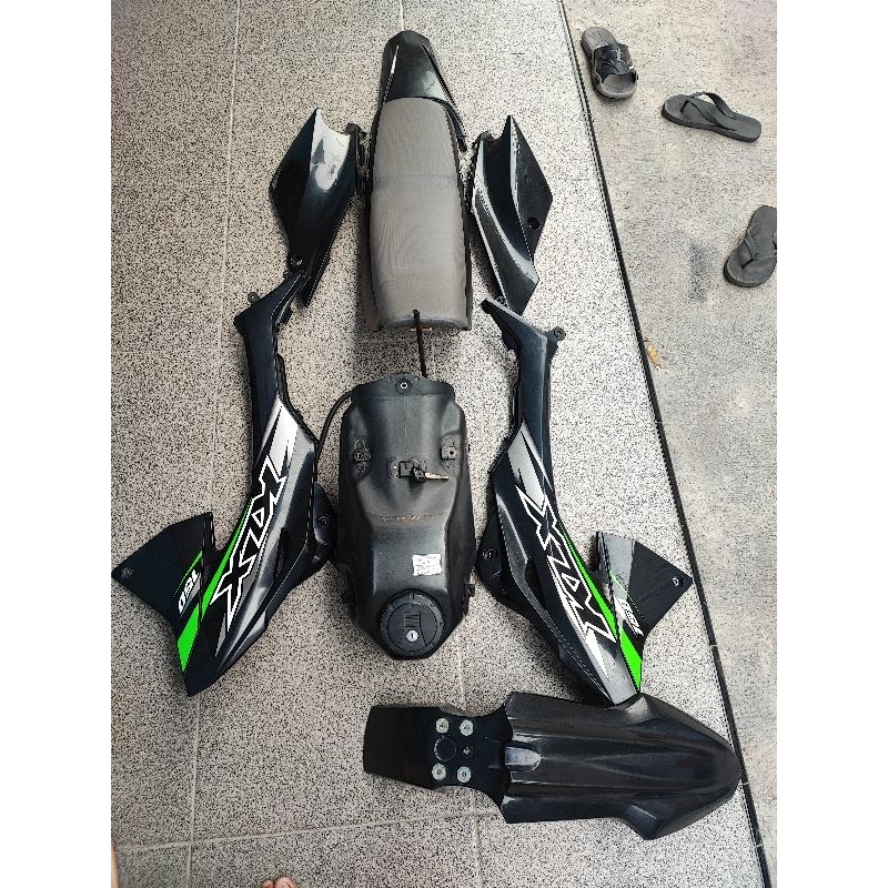 COVER SET COFER SET COVER BODY SET KAWASAKI KLX 150 KLX150 DTRACKER DT NEW ORI ORIGINAL ASLI COPOTAN