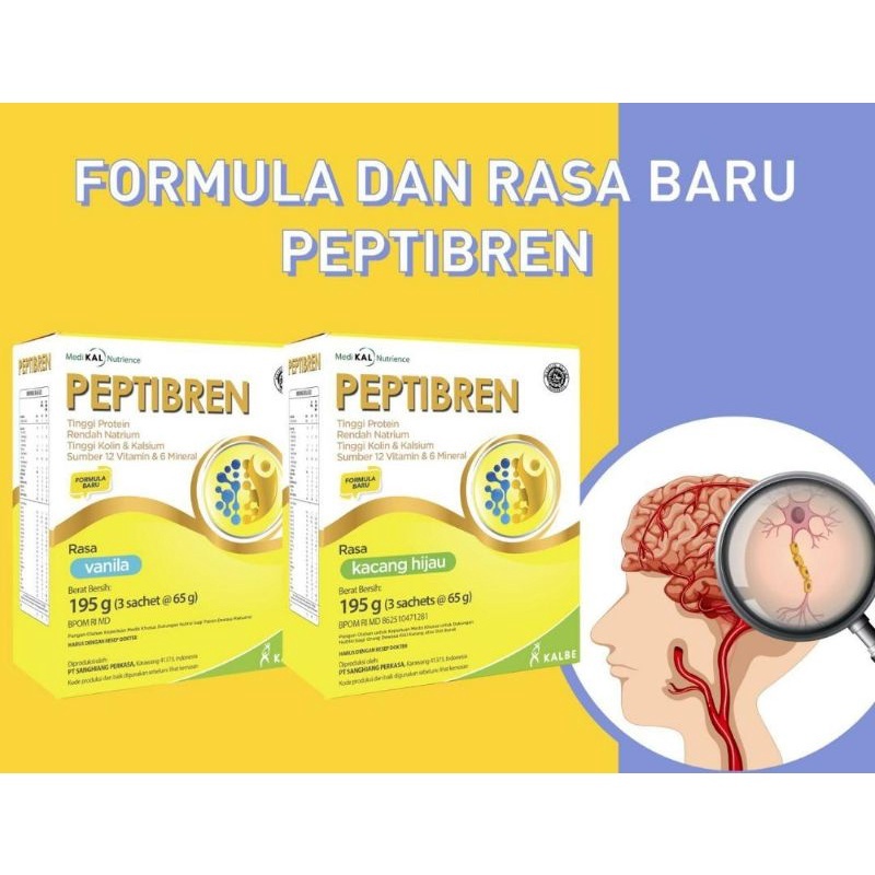 

( PEPTIBREN VANILA 195 GR ) Nutrisi khusus Gangguan Neurologi Stroke Alzaimer Malnutrisi Saraf