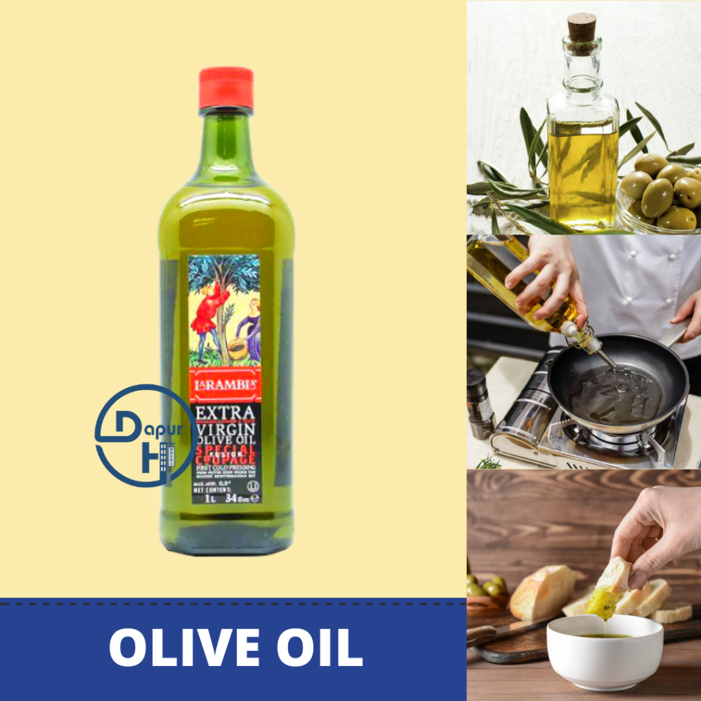 

LA RAMBLA Extra Virgin Olive Oil Minyak Zaitun 1 Liter Halal // EVOO Import Spanyol //