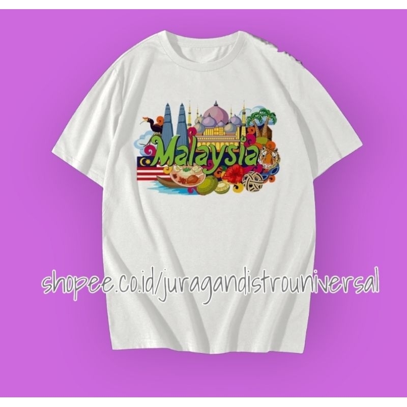 Kaos souvenir malaysia Kaos negara malaysia KAOS DISTRO OLEH OLEH ICON MALAYSIA