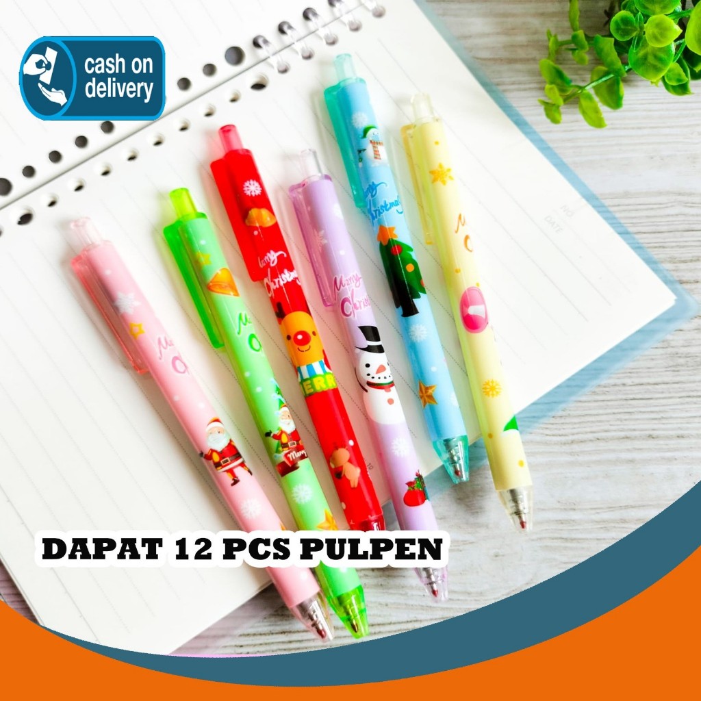 

SELUSIN (12 PCS) PULPEN CETEK NATAL BENING WARNA WARNI PC-1010 PEN PENA BOLPEN BOLPOIN CHRISTMAS LUCU ANAK ALAT TULIS KANTOR SEKOLAH MURAH TERMURAH COD