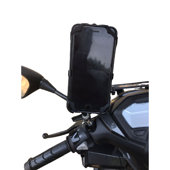 Set Dudukan Holder Tempat HP GUB Full Besi Spion Motor Gear Kuat Vario Beat Street Scoopy Genio Vari