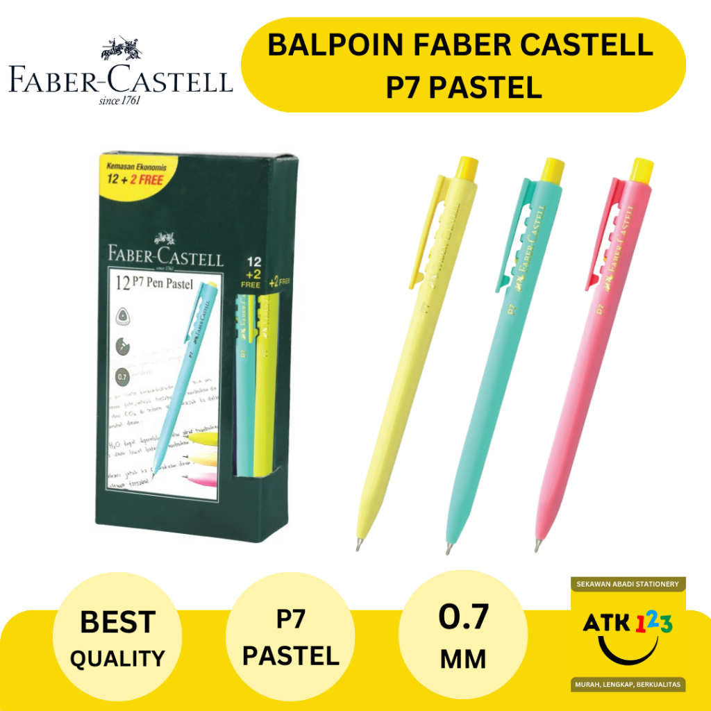 

Faber Castell Ballpoint Pen P7 Pastel Ink Black 0.7