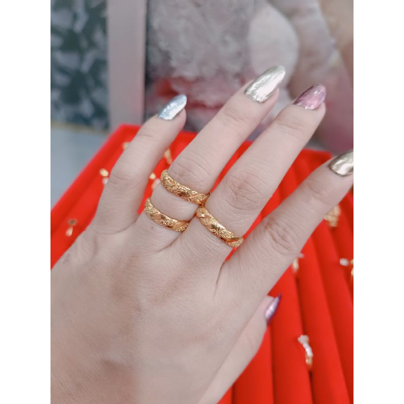 cincin couple nikah/tunangan asli emas kadar 4k