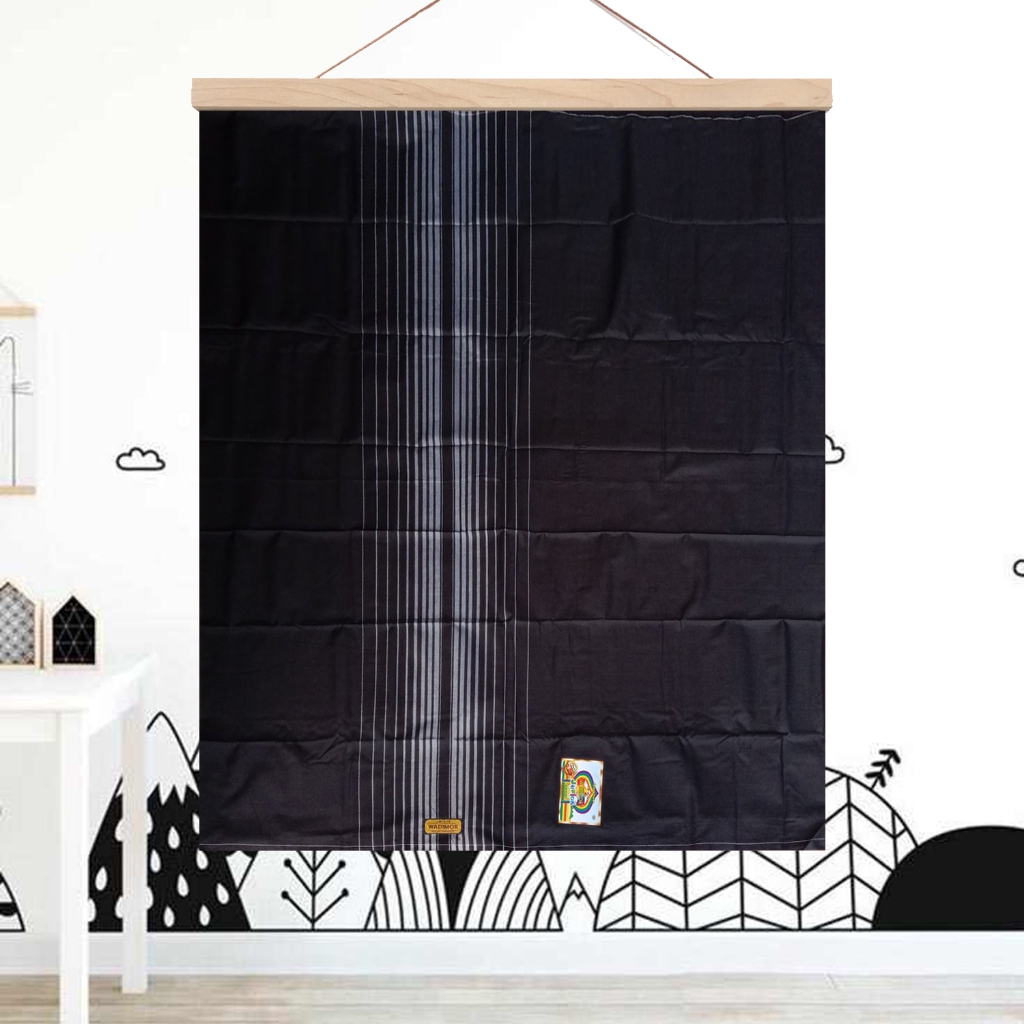 Wadimor Sarung Junior Tanggung Anak POLOS KHUSUS HITAM Bergaris Termurah