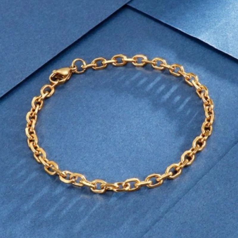 Gelang titanium asli model rantai nuri pria wanita