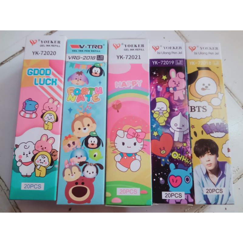 

Isi Ulang Pulpen GEL INK REFILL Motif Isi (20cs)
