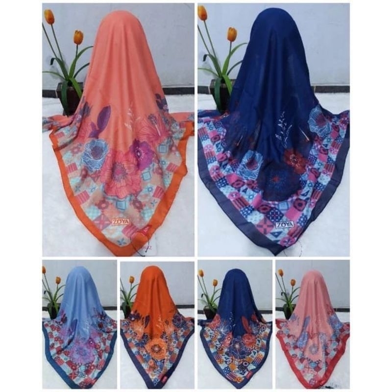 HIJAB MOTIF NADRI SCARF BY ZOYA || KERUDUNG SEGI EMPAT MOTIF PROMO