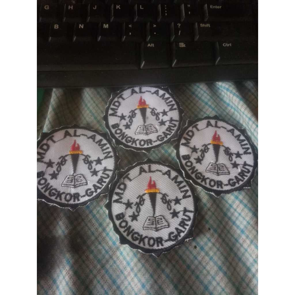 Bordir logo  MDT AL AMIN  bisa custom / cuci gudang / bordir badge /