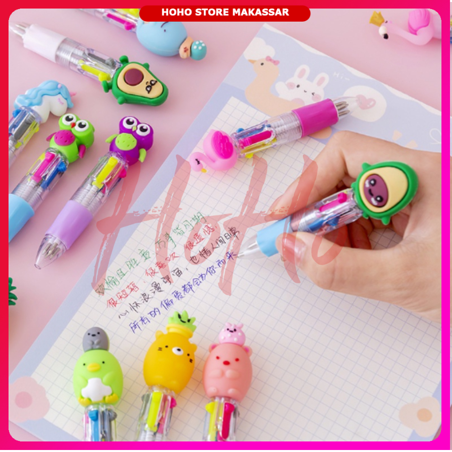 

Pulpen 4 Warna Motif Karakter Kartun Lucu Pulpen Warna Warni 4in1 Mini Kecil Bolpen Bolpoin Lucu Mini - PEN4