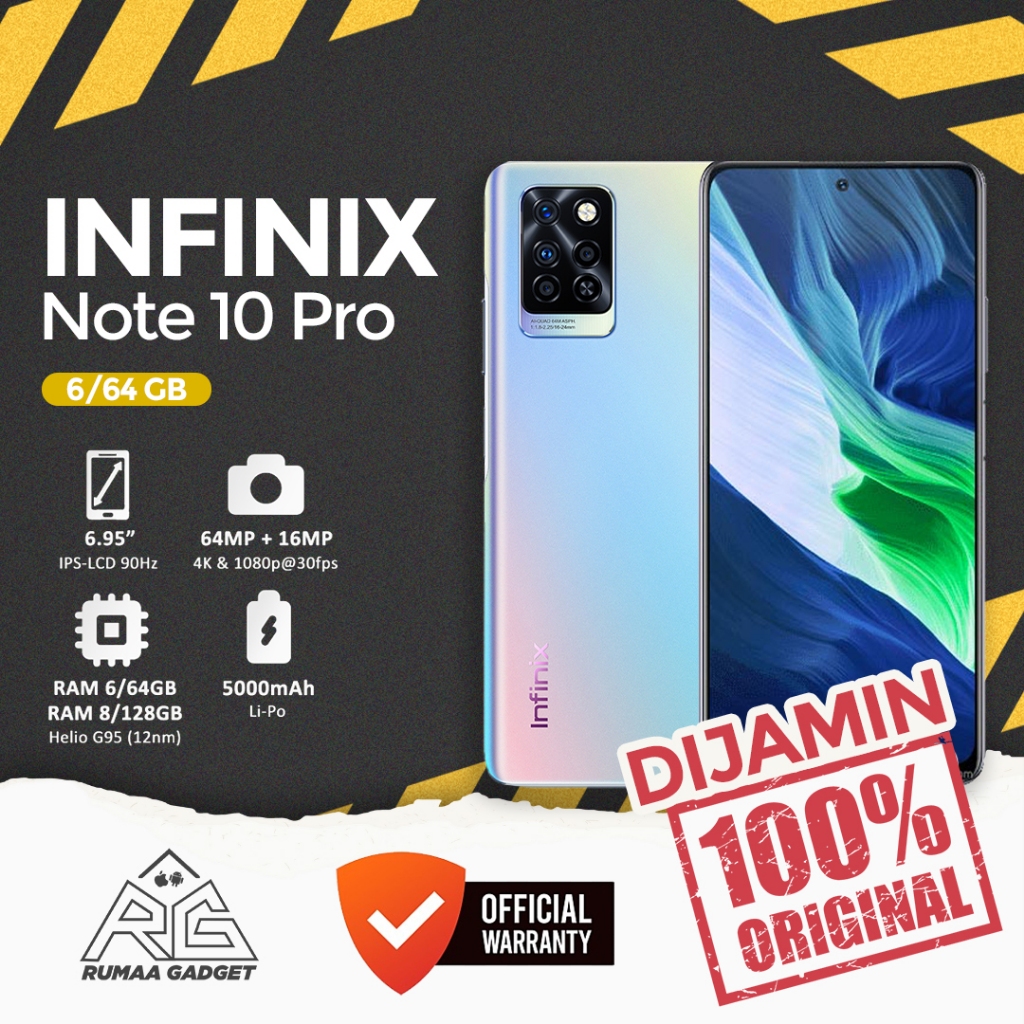 Infinix Note 10 Pro [6/64GB] - Garansi Resmi