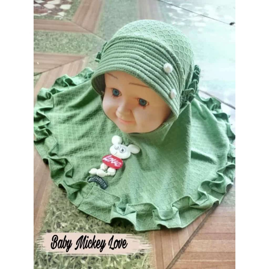 JILBAB BAYI JILBAB BABY PET MICKEY LOVE ORI AL FAJRIL COLLECTION