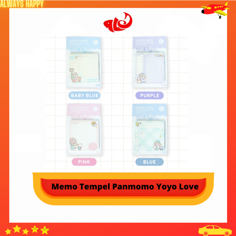 

Sticky note Memo Tempel Panmomo Yoyo Love Murah