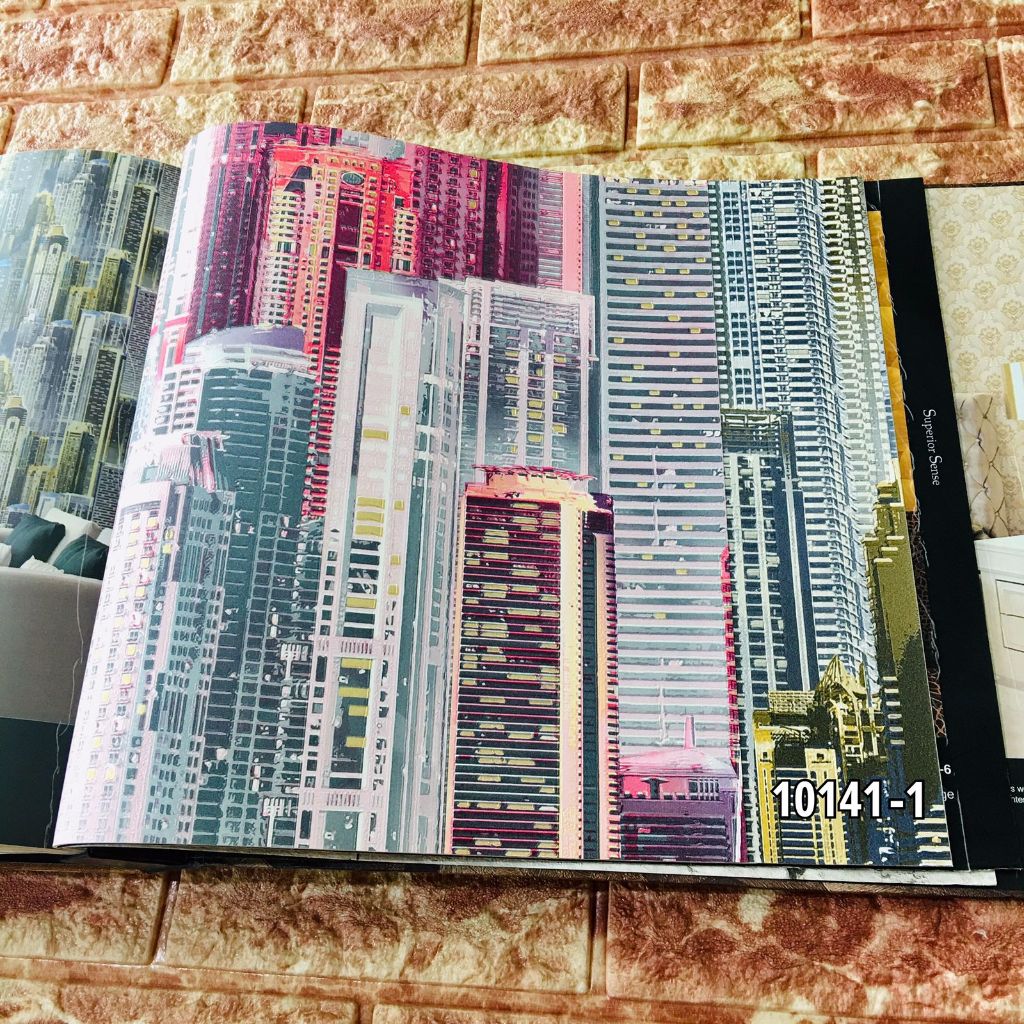 WALLPAPER DINDING MOTIF GEDUNG 3D MODERN SUPERIOR