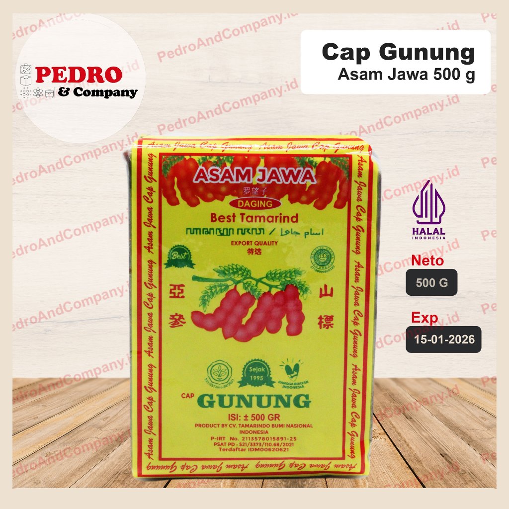 

Asam jawa daging best taramind cap gunung 500 gram