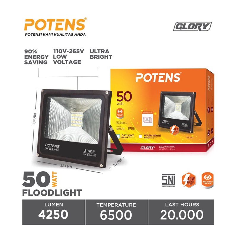 Lampu led Sorot Potens 50 Watt Putih