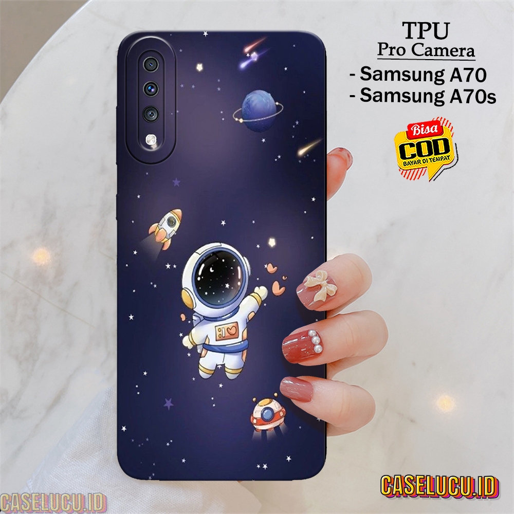 Casing Hp Samsung A70 / A70S Terbaru - Fashion Case Astronot - Case Samsung A70 / A70S - Soft Case H