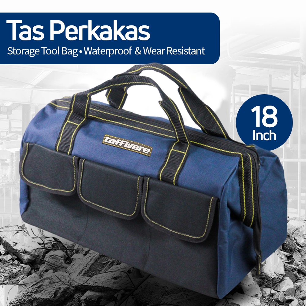Tas Perkakas 18" Inch Jinjing Tebal Storage Tool Bag Waterproof A03403