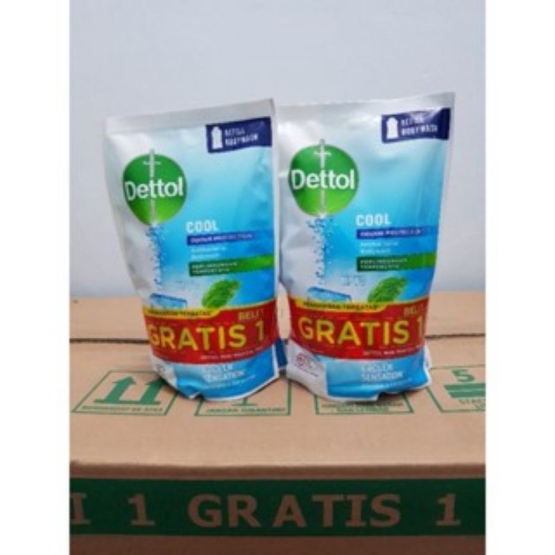Dettol Body wash Refill 410ml ( BELI 1 GRATIS 1)  Dettol Isi Ulang Sabun Mandi Cair 410 g Murah deto