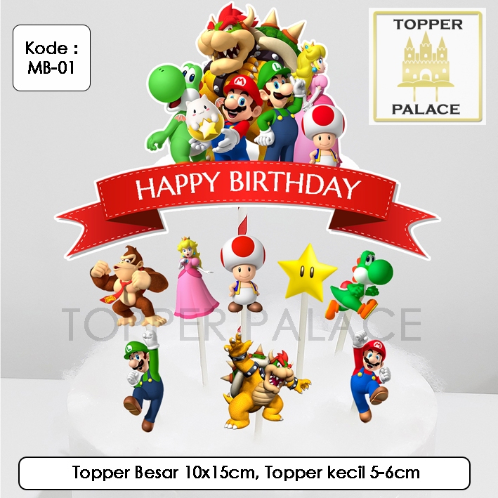 

Mario Bros cake topper l Cupcake topper