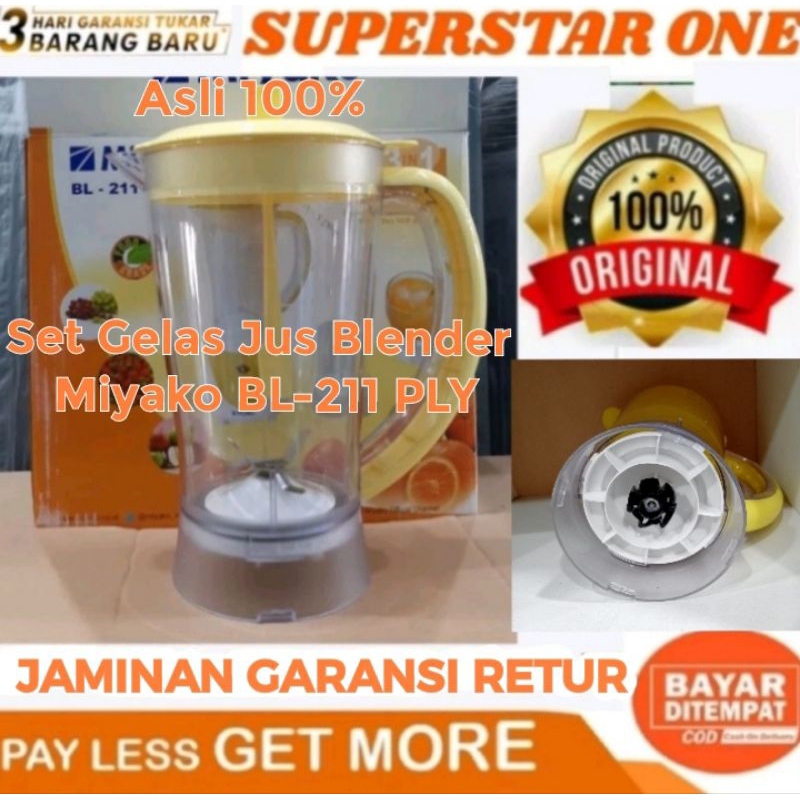 Set Gelas Jus Blender Miyako BL -211PLY