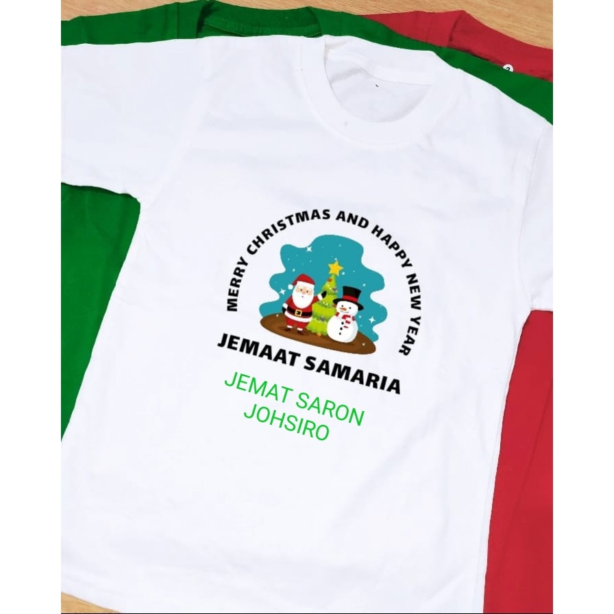 KAOS ROHANI INDONESIA - Kaos Natal Anak dan Dewasa - bebas request desain - Cotton Combed 20s