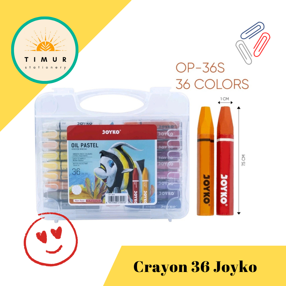 

Crayon / Krayon Joyko 36 Warna OP-36S per Set