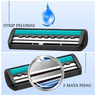 Kerokan Kumis 3 Mata Pisau/Alat Cukur Jenggot 3 Mata Pisau/Pisau Cukur Kumis/Pencukur Kumis