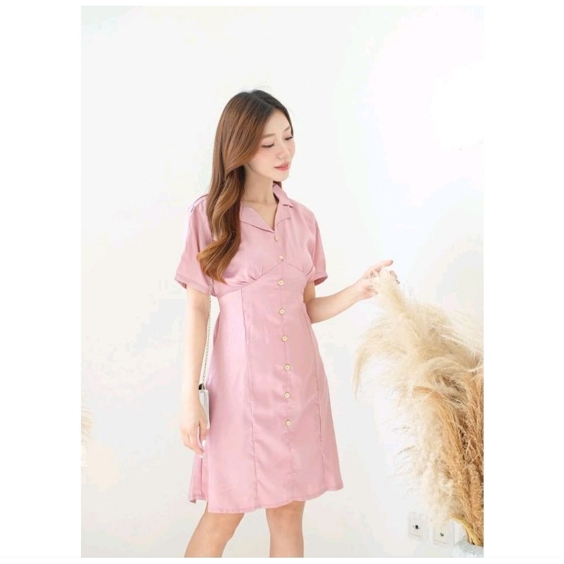 Dress Dusty Pink Casual - Pesta - Kondangan
