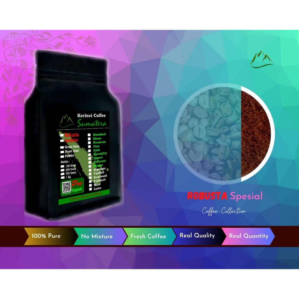 

Kopi Robusta Spesial - Bubuk Murni 1 Kg - Kerinci - Jambi - Sumatera