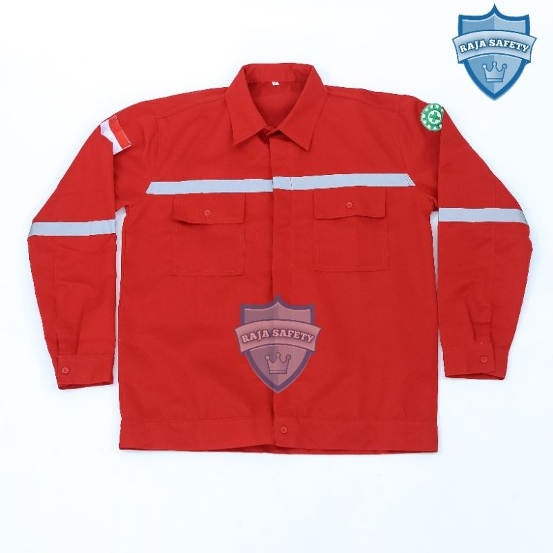 Wearpack atasan safety | Baju safety lengan panjang | Kemeja safety lengan panjang