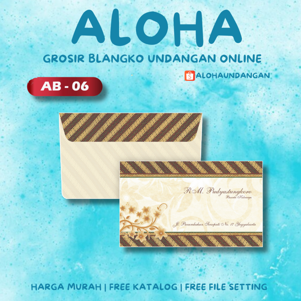 

AMPLOP KONDANGAN NIKAH FALAH AB 06 50 PCS UKURAN TANGGUNG | Aloha Undangan