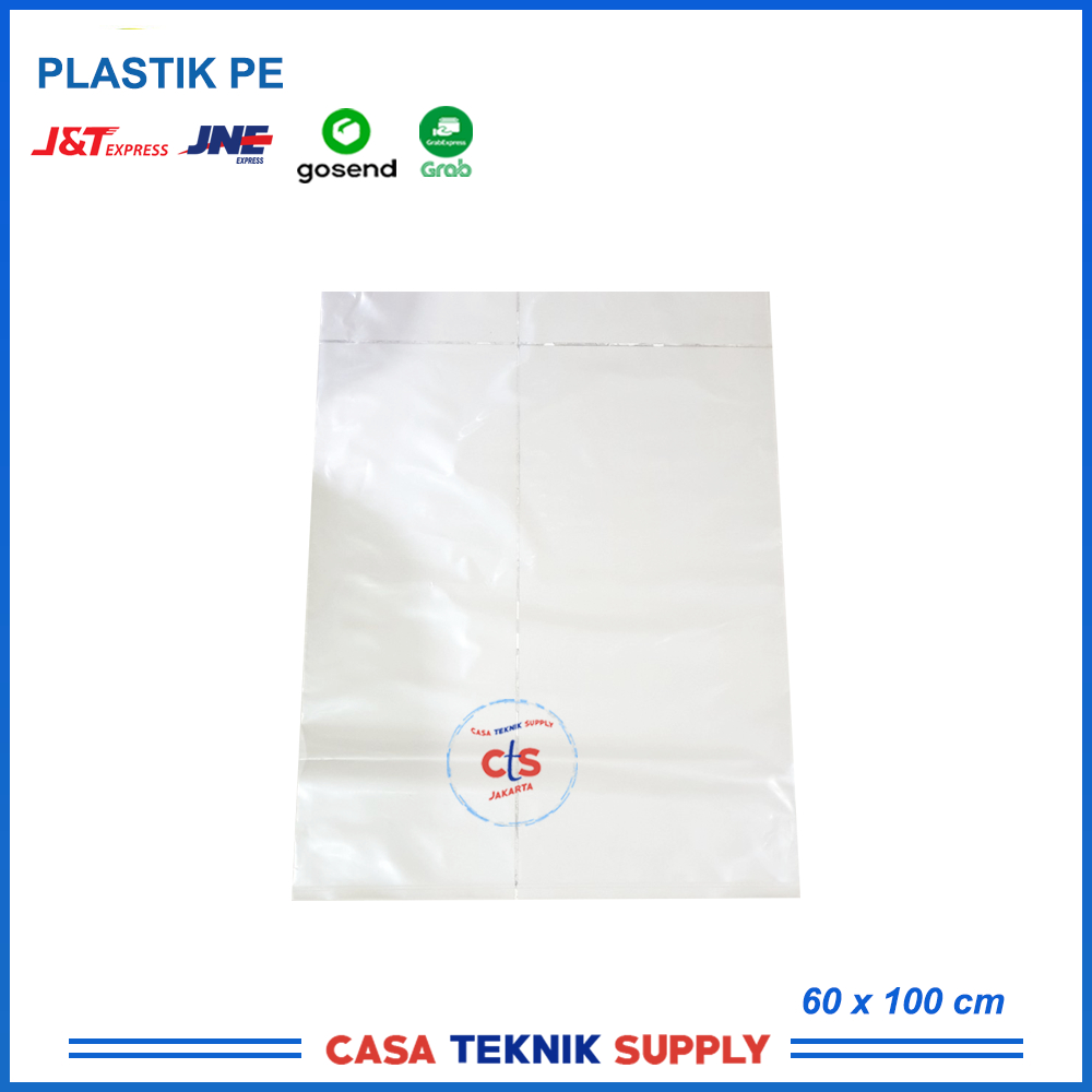 Kantong Plastik Bening Besar ukuran 60x100 cm tebal 0,8m