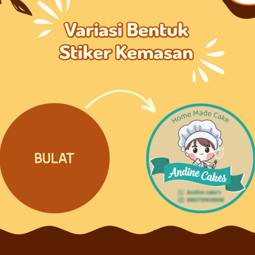 CETAK STIKER BULAT/KOTAK CUSTOM DESIGN STICKER KOTAK KEMASAN PRODUK BOTOL