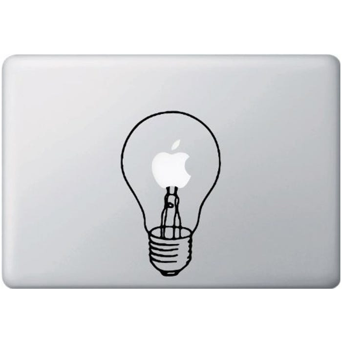 Stiker Apple Lightbulb - Laptop Decal Macbook Sticker