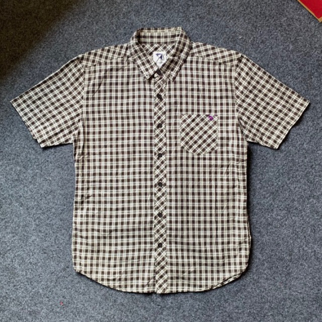 Arnold palmer kemeja kotak kotak lengan pendek