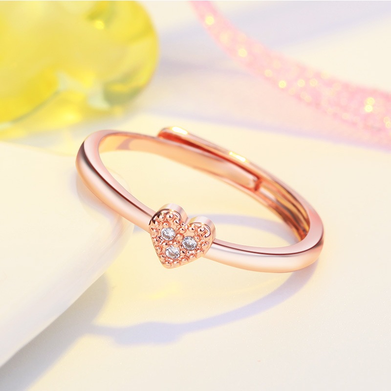 Cincin Titanium Wanita Kore Silver Belinda Love