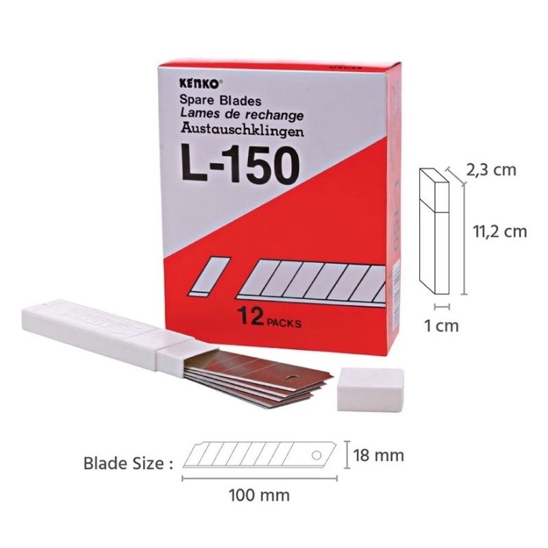 

ISI CUTTER KENKO L-150 ( 1 TABUNG = 5PCS) / REFILL KATER KENKO L-150