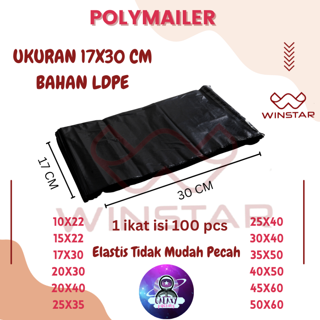 

POLYMAILER 17x30 PLASTIK PACKING ONLINE isi 100 pcs