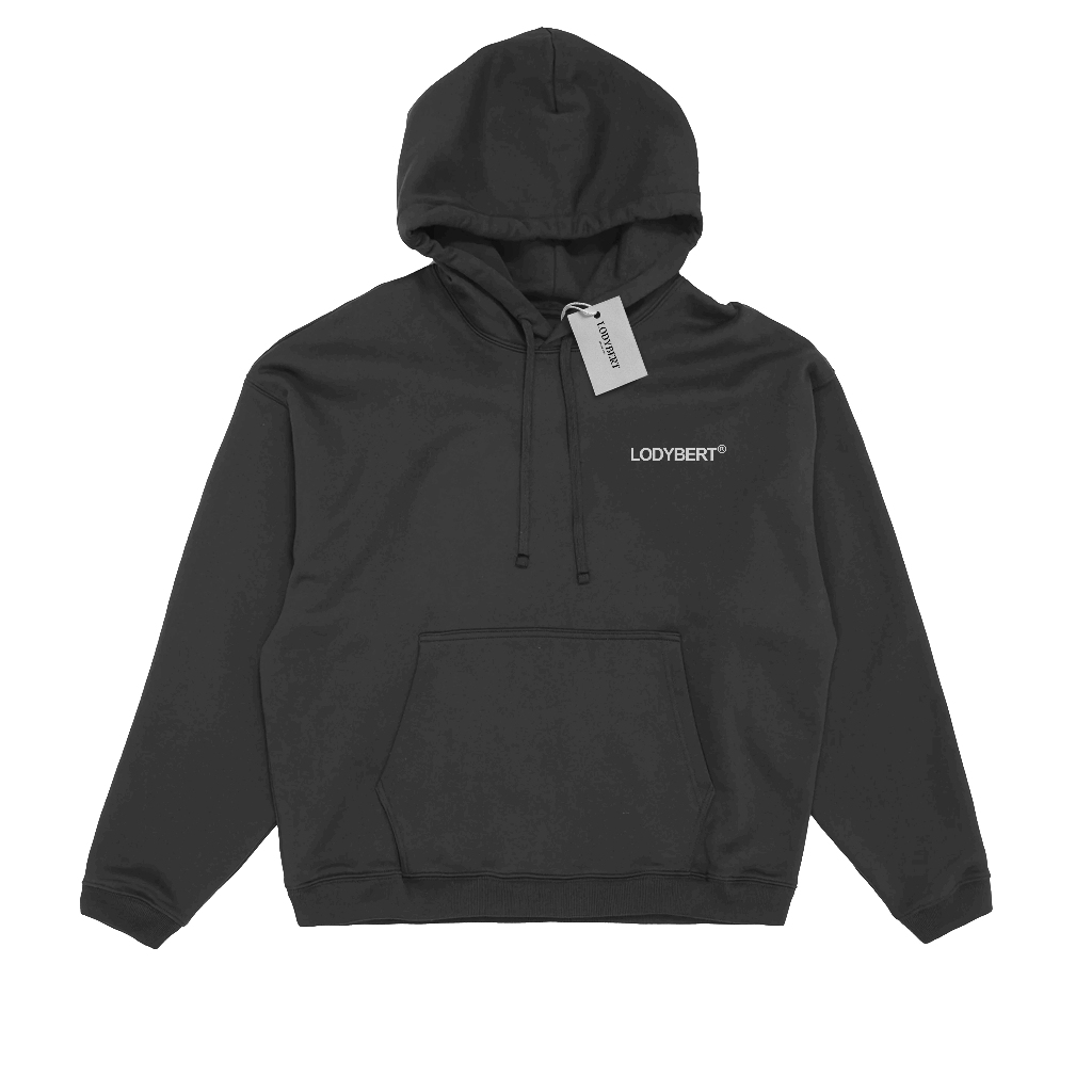 Lodybert Hoodie Pullover Boxy Polite Dark Grey