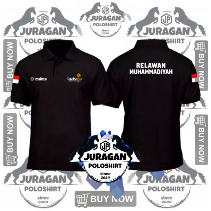 KAOS POLO SHIRT KERAH LENGAN PENDEK MDMC LAZISMU RELAWAN MUHAMMADIYAH DISASTER -JRG