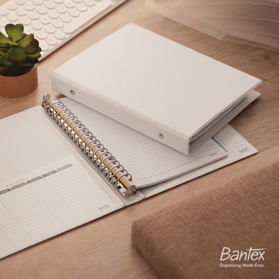 

Bantex Binder Note A5 20 Ring Besi Loose Leaf Multiring Binder White