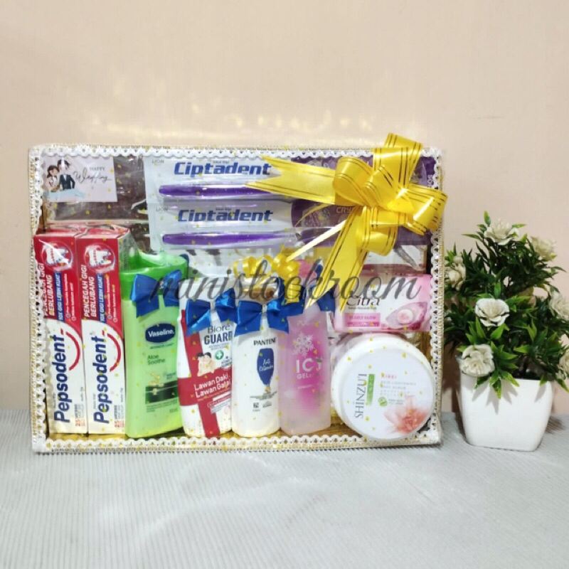 Seserahan hantaran kado murah set alat mandi sudah hias