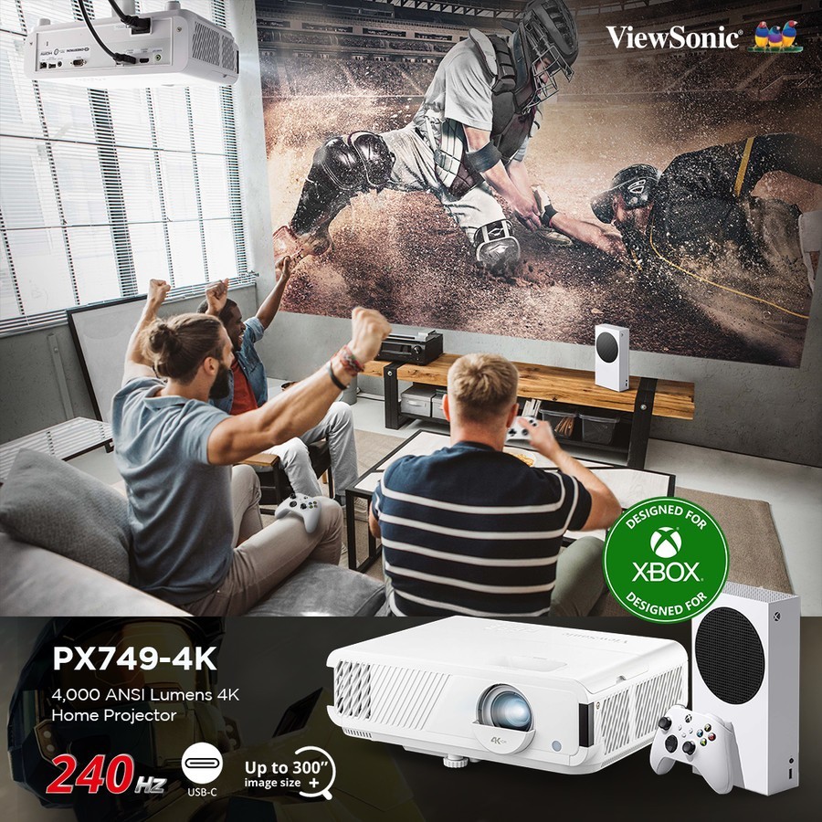 Projector Gaming ViewSonic PX749-4K UHD HDR 4000 Lumens 240Hz Gaming proyektor