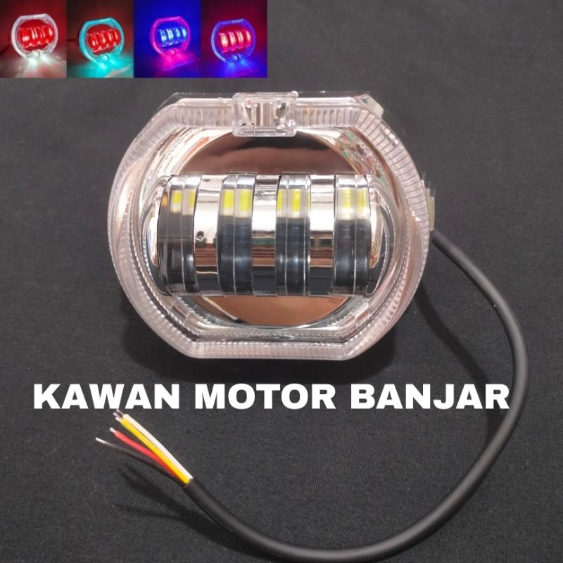 Lampu tembak Daymaker Biled Projie Biled proji Biled 4 lensa 8D 40 watt putih kuning